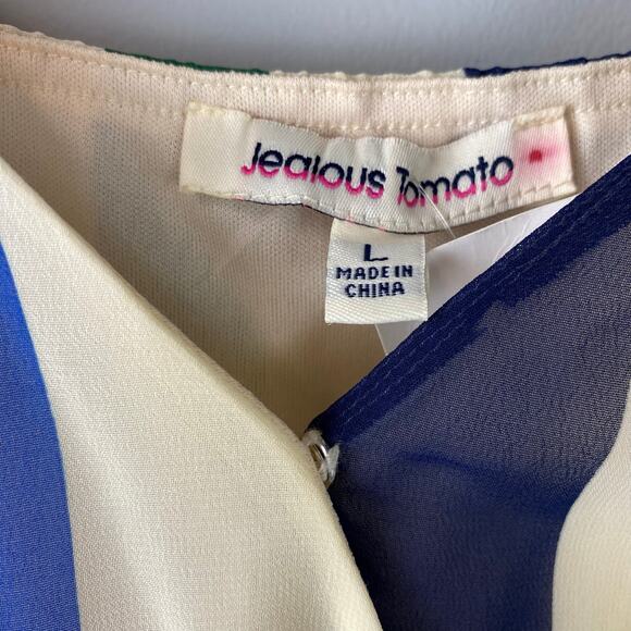 Jealous Tomato Striped Romper Large - Picture 5 of 9